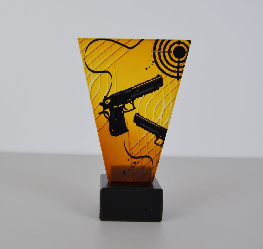 Skleněná Střelecká trofej 15 cm