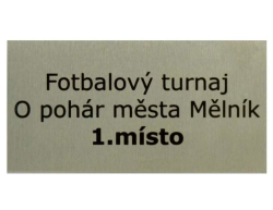 Kovový štítek k poháru Athény Kovový štítek k poháru Athény