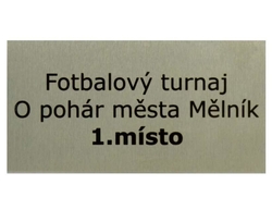 Kovový štítek k trofeji VL1/sho1/bk Kovový štítek k trofeji VL1/sho1/bk