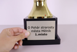 Kovový štítek k poháru Řím