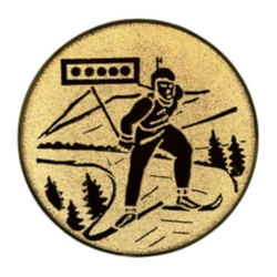 Samolepkový emblém Biatlon Ø25 mm Samolepkový emblém Biatlon Ø25 mm