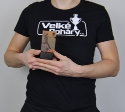 Skleněná fotbalová trofej 12 cm - hráč