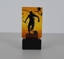 Skleněná fotbalová trofej 12 cm - hráč II Skleněná fotbalová trofej 12 cm - hráč II
