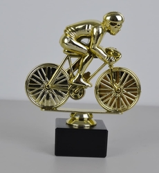 Cyklistická soška na mramorovém podstavci 10,5 cm Cyklistická soška na mramorovém podstavci 10,5 cm
