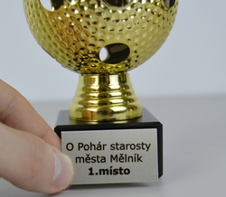 Florbalová soška na mramorovém podstavci 11 cm