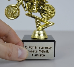 Motokrosová soška na mramorovém podstavci 13 cm