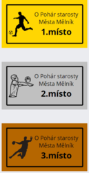 Barevný samolepkový štítek k poháru Pula Barevný samolepkový štítek k poháru Pula