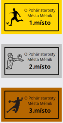 Barevný samolepkový štítek k poháru Athény Barevný samolepkový štítek k poháru Athény