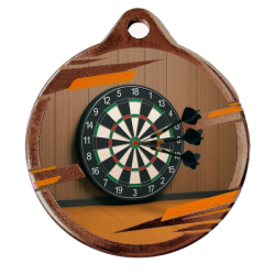 Šipkařská medaile UV40010 - 40 mm Šipkařská medaile UV40010 - 40 mm