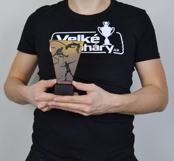 Skleněná Atletická trofej 15 cm