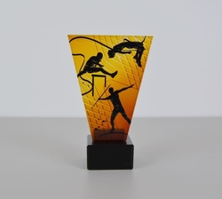 Skleněná Atletická trofej 15 cm