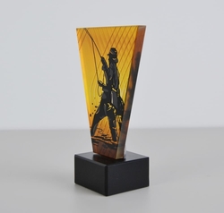 Skleněná Rybářská trofej 15 cm - rybář
