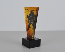 Skleněná Judistická trofej 15 cm