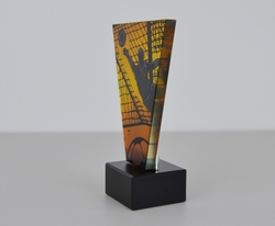 Skleněná Fotbalová trofej 15 cm - brankář