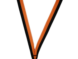 Úzká stuha s klipem - Černá / Oranžová Úzká stuha s klipem - Černá / Oranžová