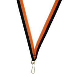 Úzká stuha s klipem - Černá / Oranžová Úzká stuha s klipem - Černá / Oranžová