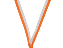 Úzká stuha s klipem - Oranžová / Bílá Úzká stuha s klipem - Oranžová / Bílá