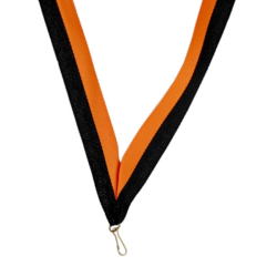 Široká stuha s klipem - Černá / Oranžová Široká stuha s klipem - Černá / Oranžová