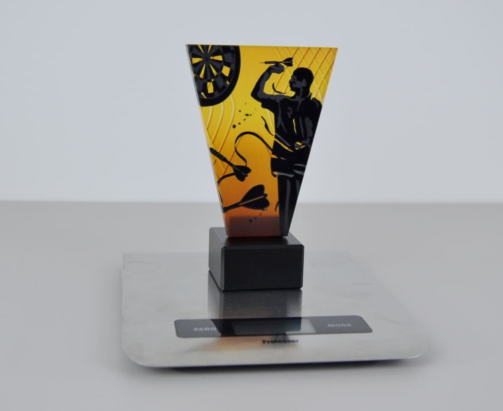 Skleněná Šipkařská trofej 15 cm