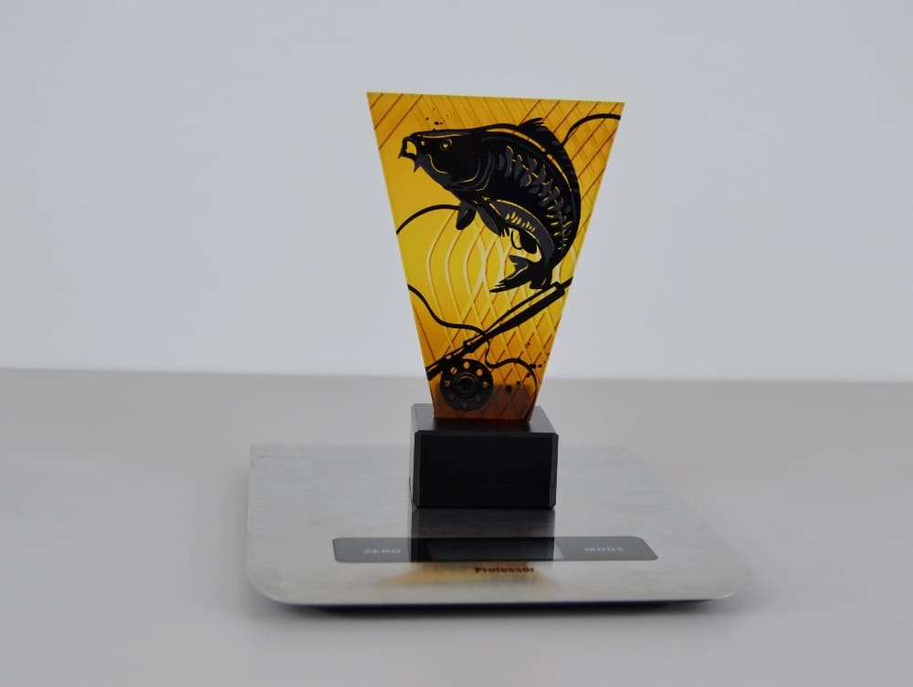 Skleněná Rybářská trofej 15 cm