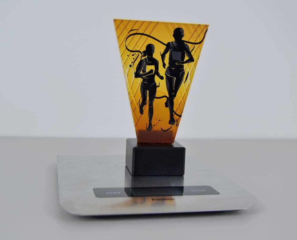 Skleněná běžecká trofej 15 cm