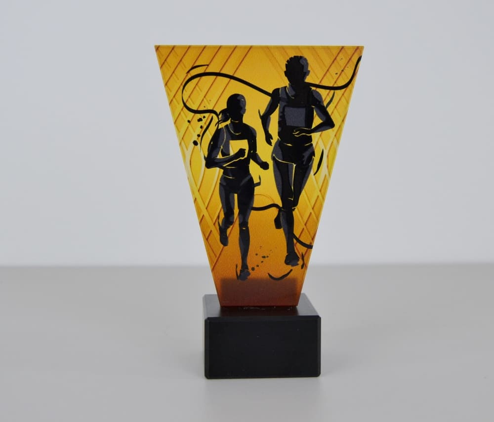 Skleněná běžecká trofej 15 cm