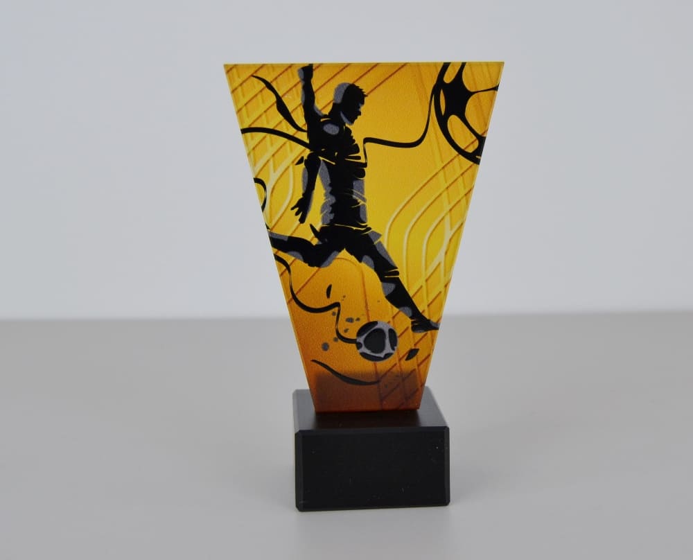 Skleněná fotbalová trofej 15 cm - hráč