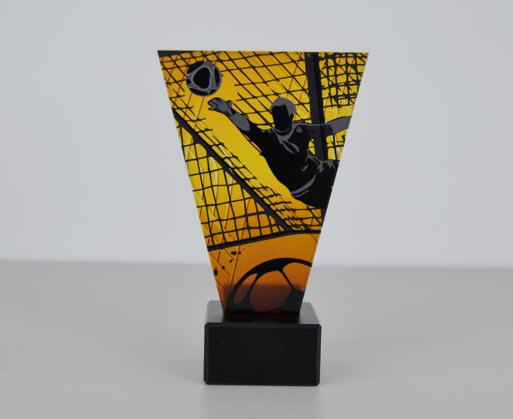 Skleněná Fotbalová trofej 15 cm - brankář