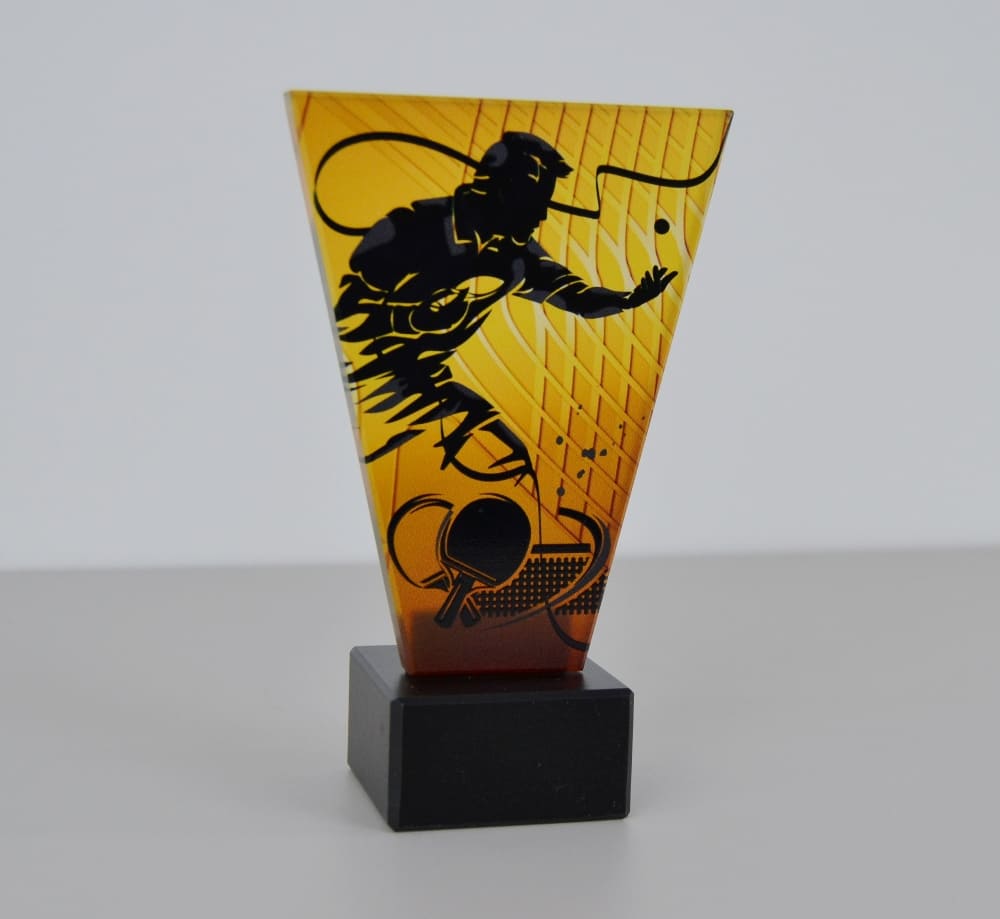 Skleněná pingpongová trofej 15 cm