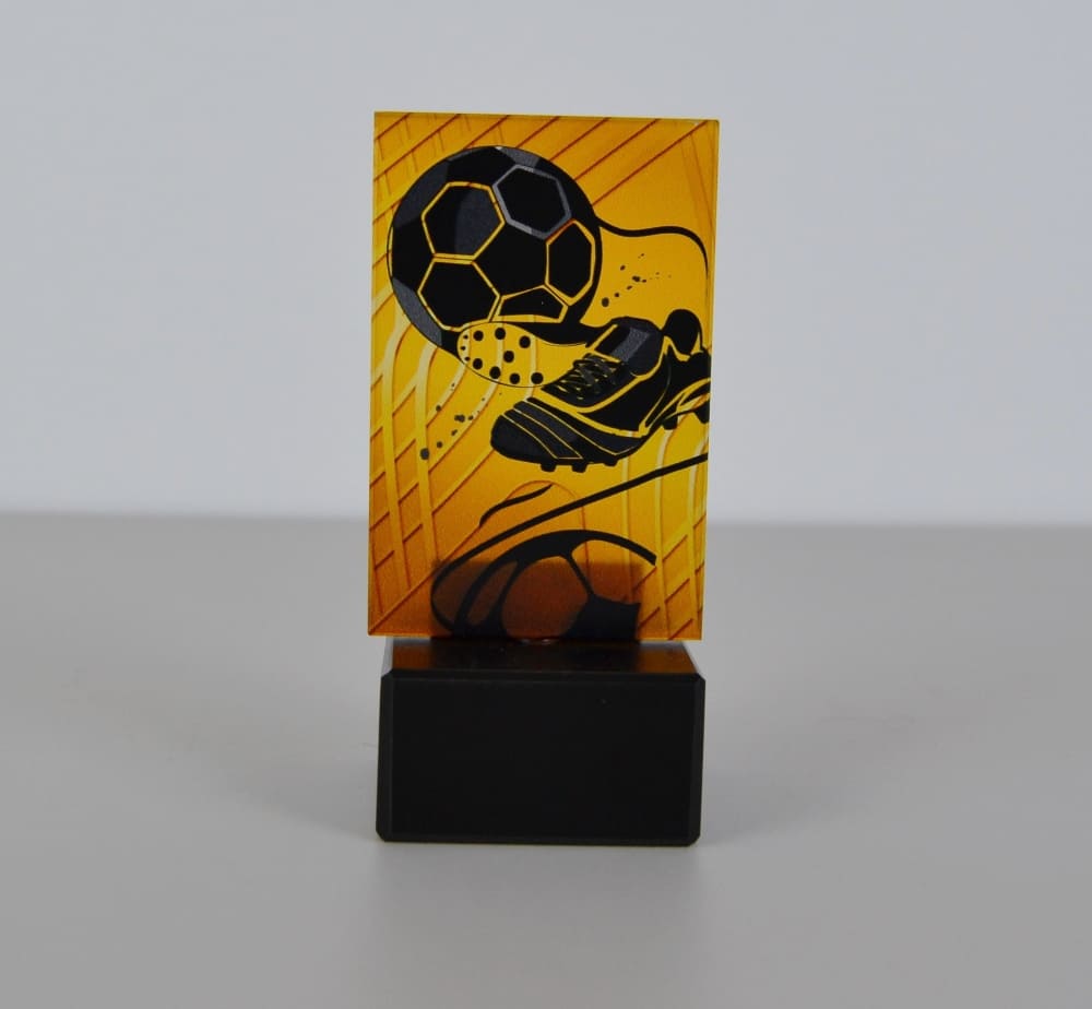 Skleněná fotbalová trofej 12 cm