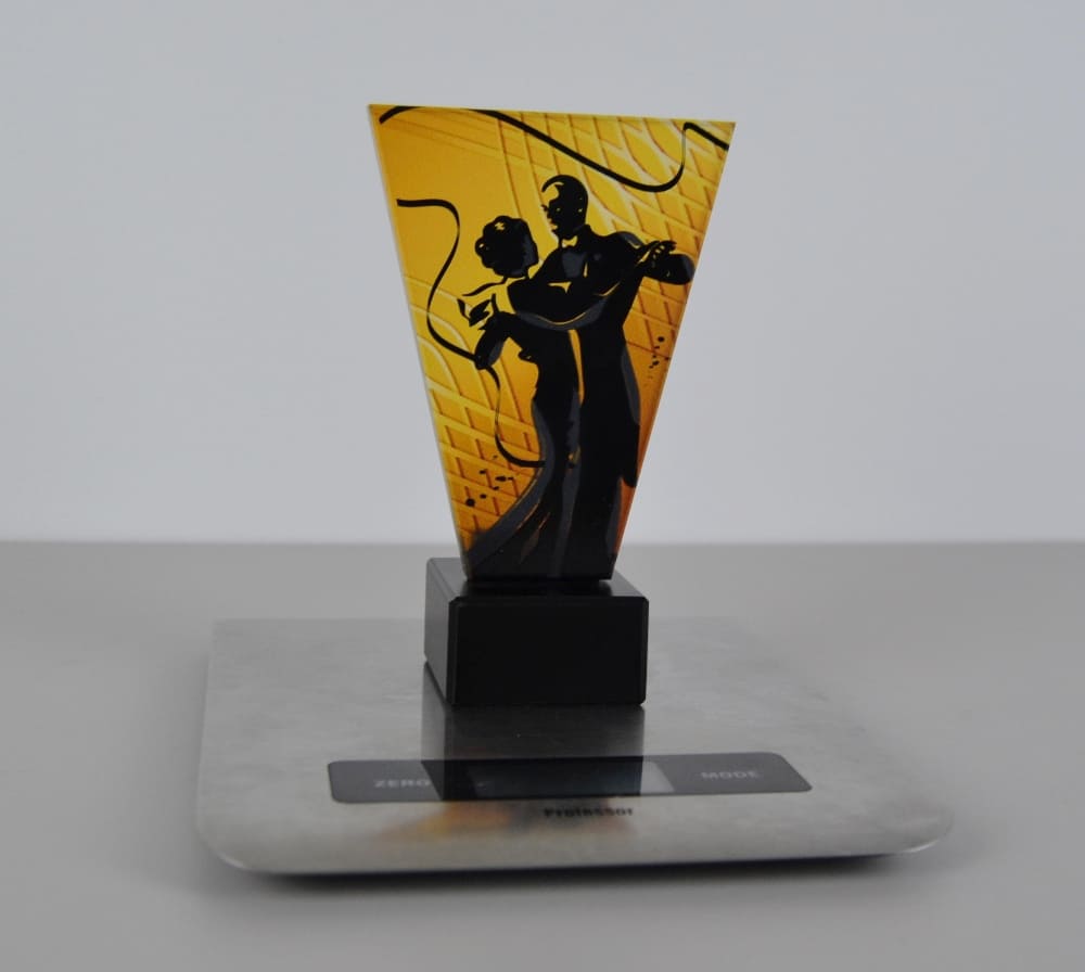 Skleněná Taneční trofej 15 cm