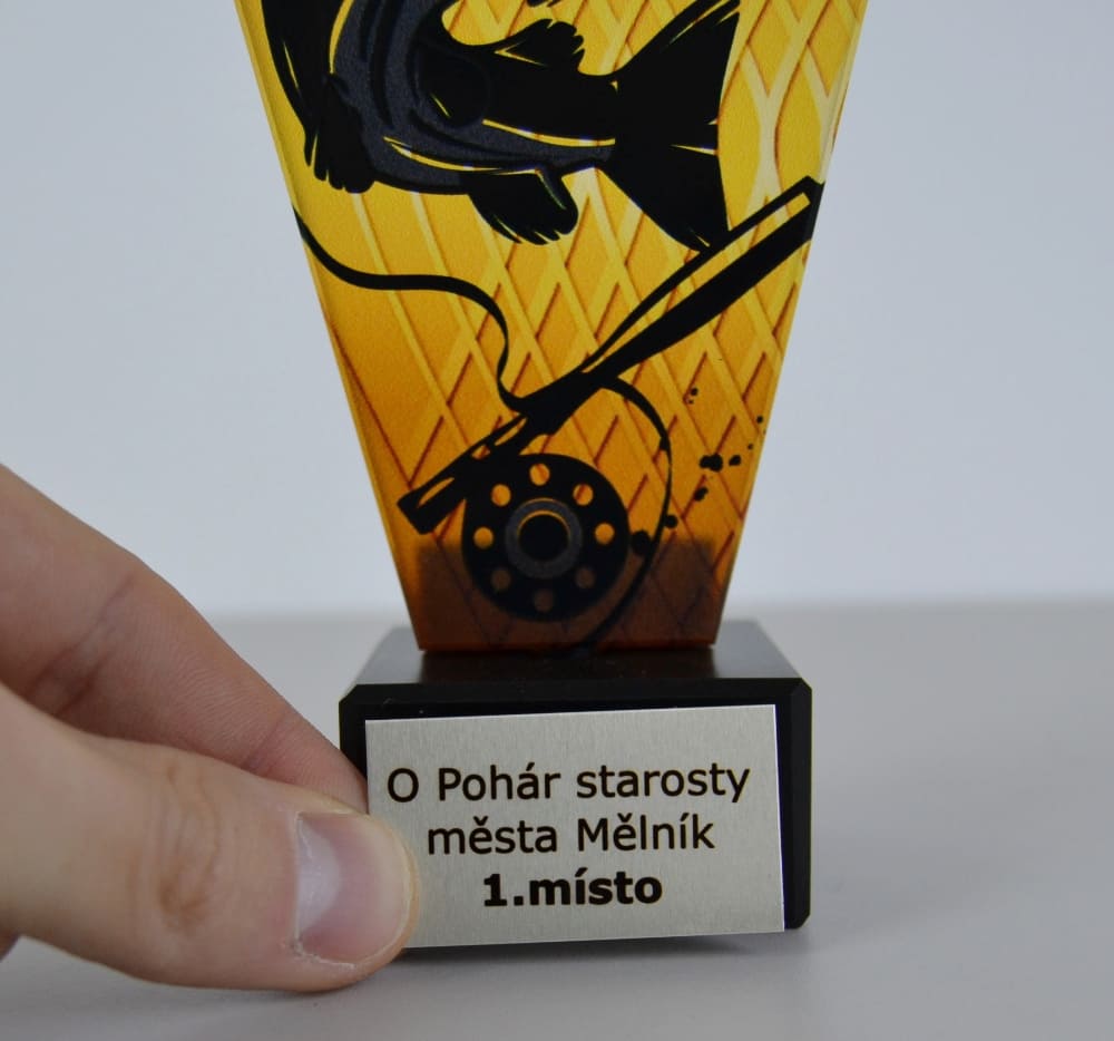 Skleněná Rybářská trofej 15 cm - štika