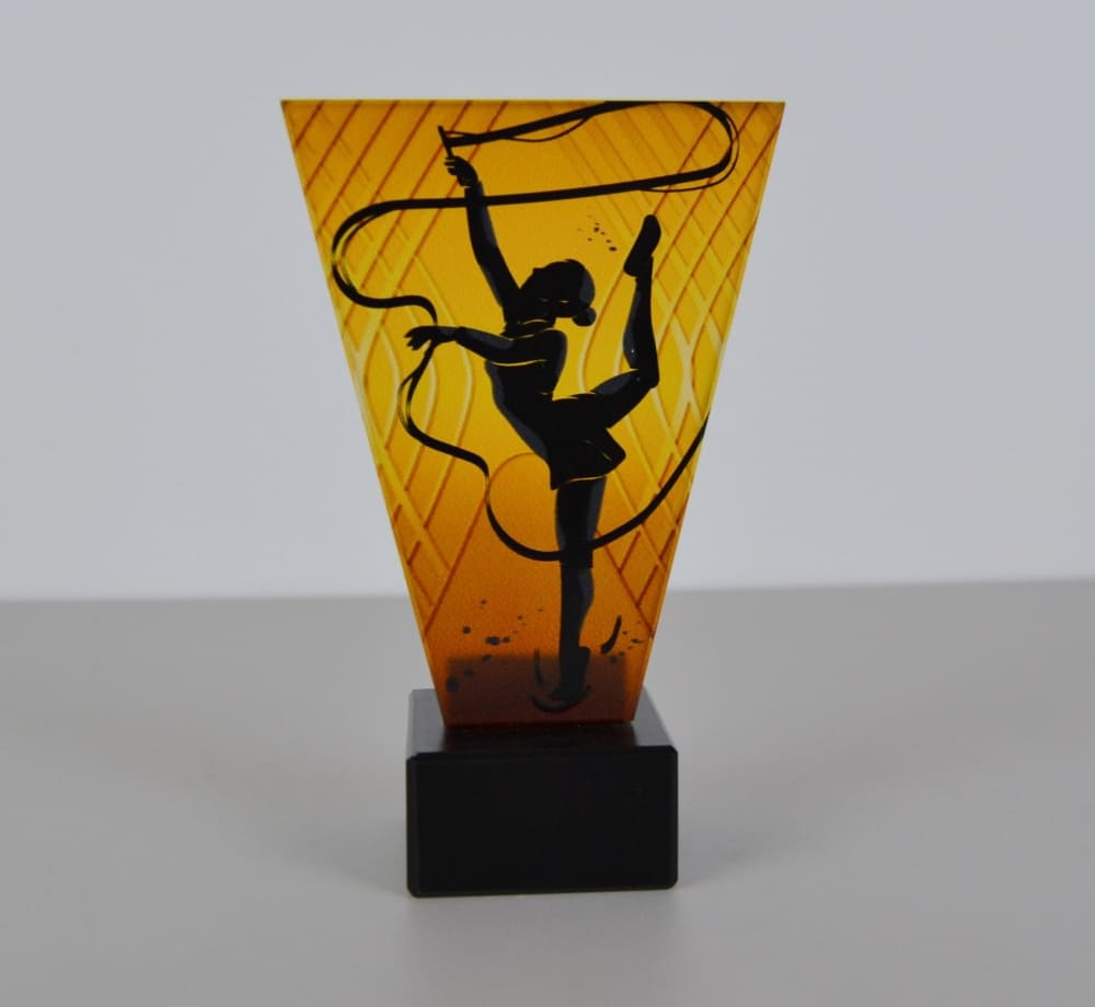 Skleněná Gymnastická trofej 15 cm