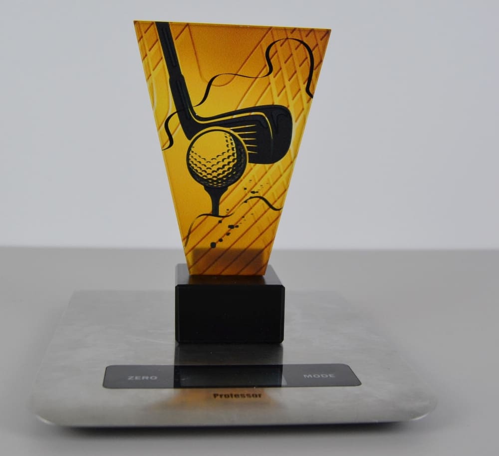 Skleněná Golfová trofej 15 cm