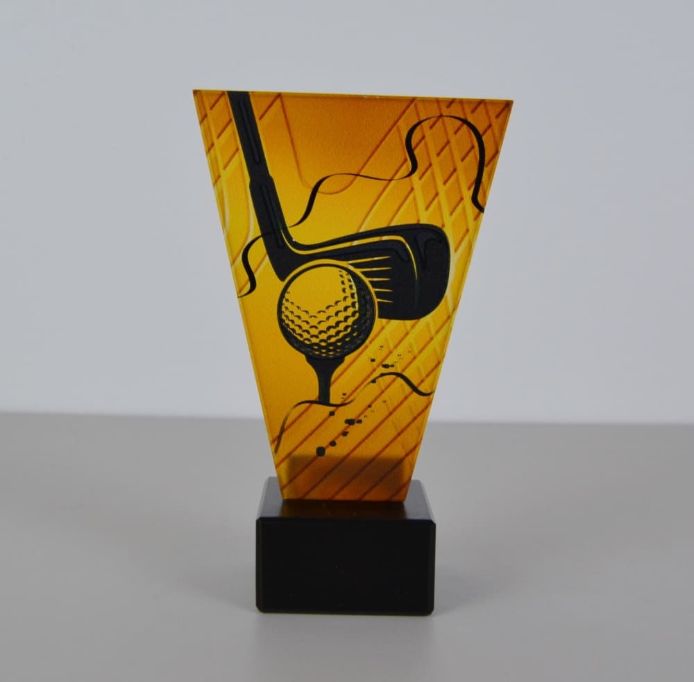 Skleněná Golfová trofej 15 cm
