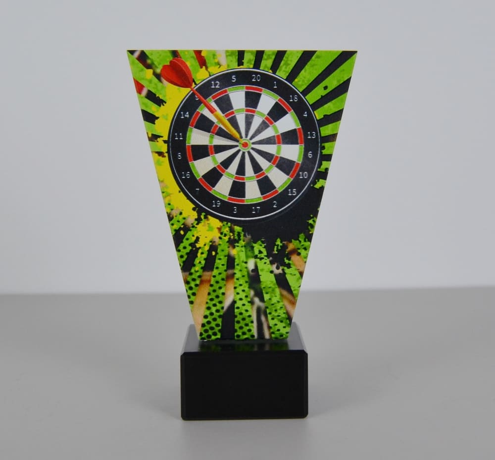 Skleněná Šipkařská trofej 15 cm - barevný terč